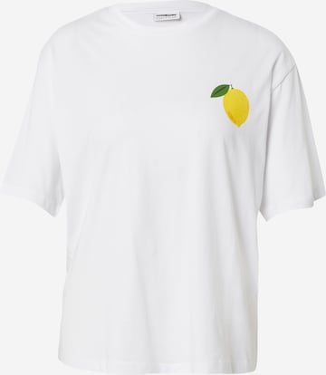 Noisy may T-Shirt 'NMMILLIE LEMON' in Weiß: Vorderseite