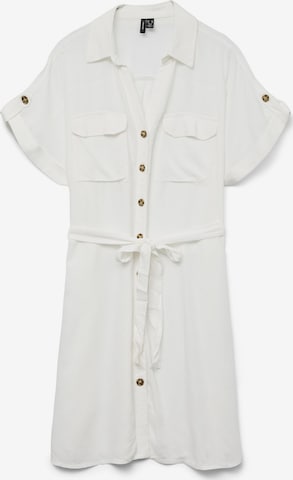 Robe-chemise 'VMBumpy' VERO MODA en blanc : devant