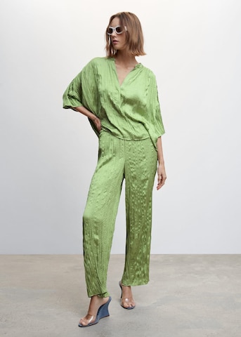 MANGO Loosefit Kalhoty – zelená