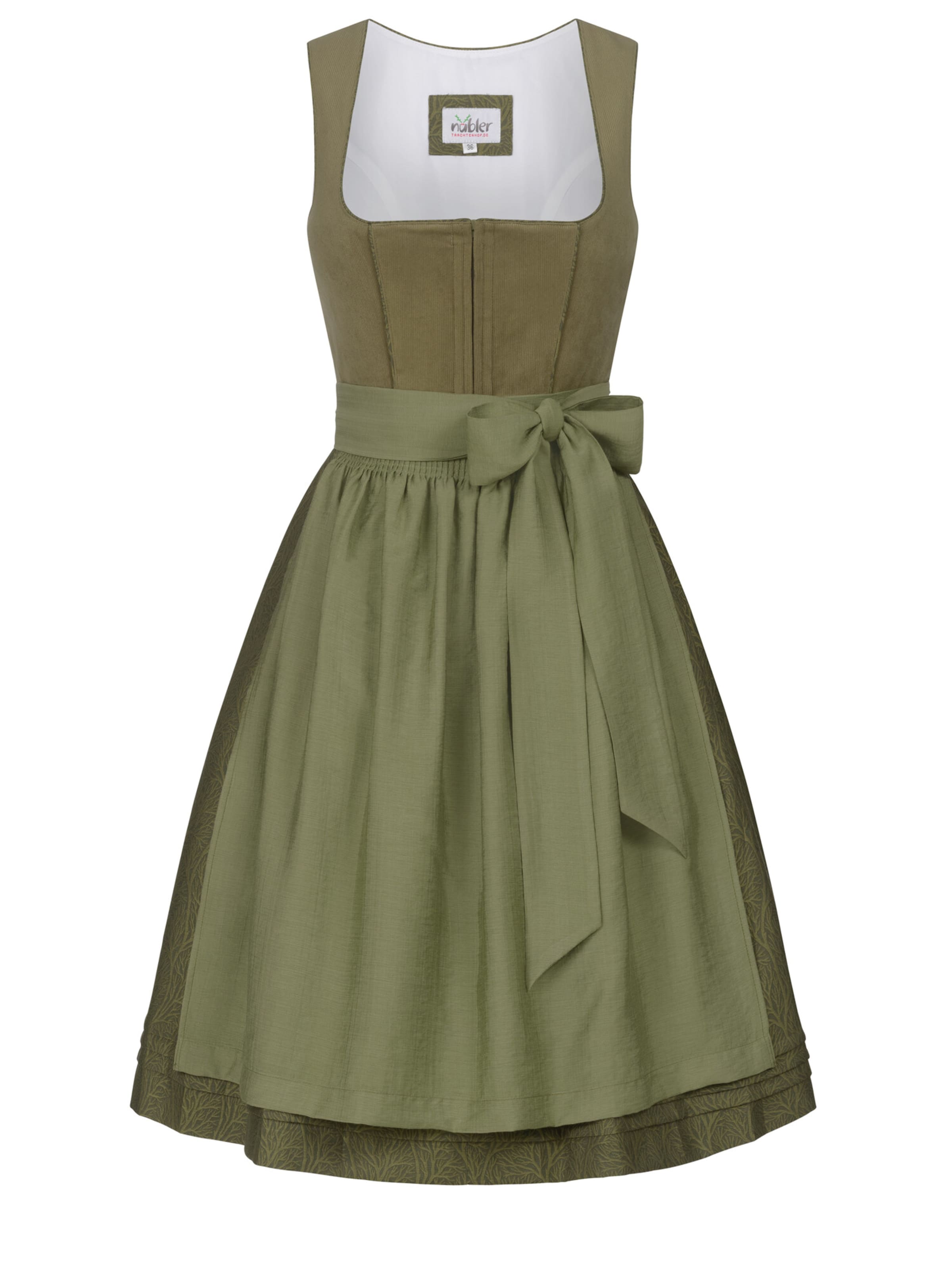 Trachtenhof Nübler Dirndl 'Dirndl midi Luise' in Grün: Vorderseite