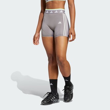ADIDAS PERFORMANCE Skinny Sportovní kalhoty – šedá: přední strana