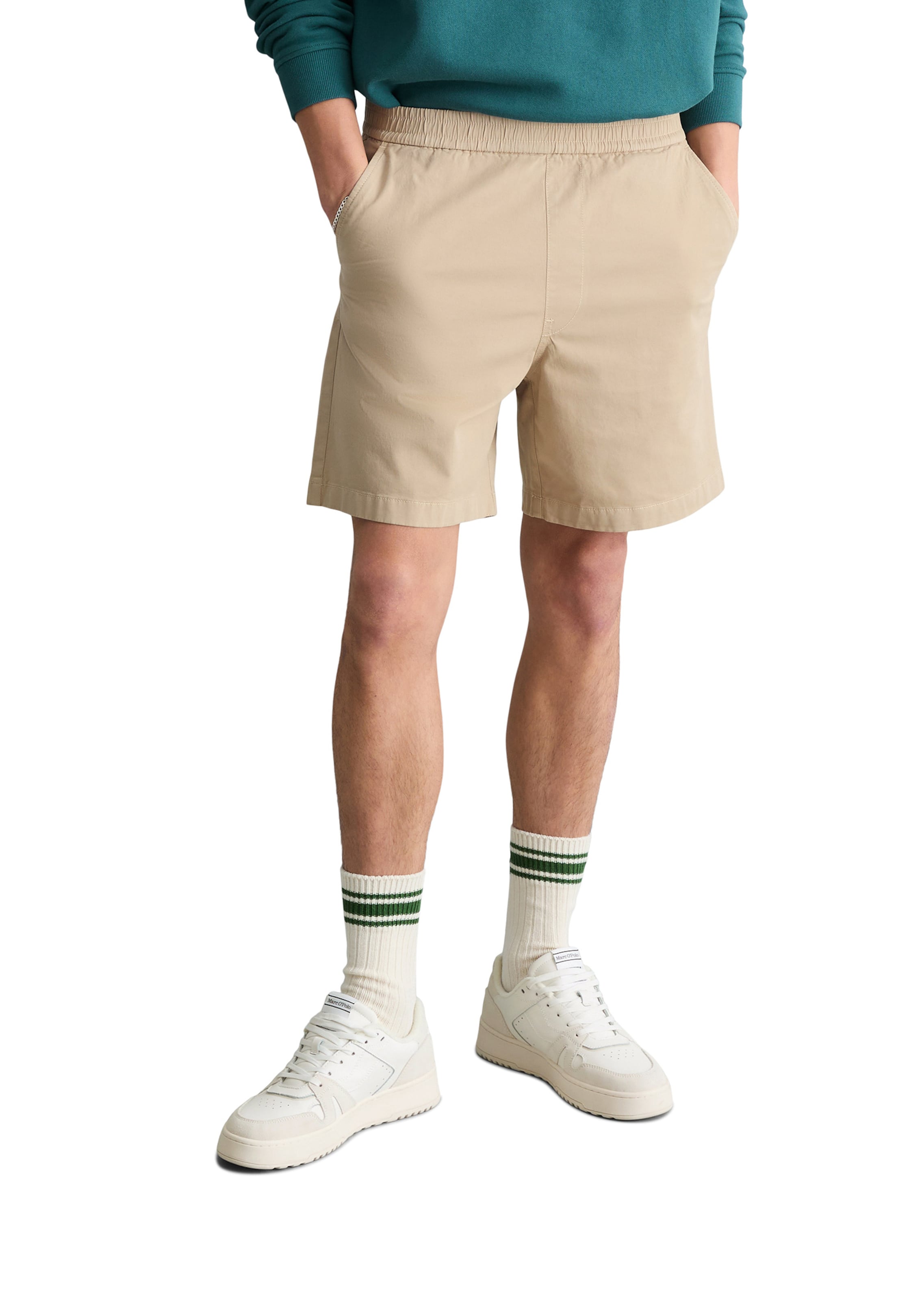 Marc O'Polo DENIM Regular Pants in Beige: front