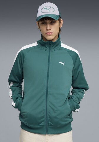 PUMA Athletic Jacket in Green: front