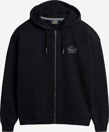 Superdry Zip-Up Hoodie in Black: front