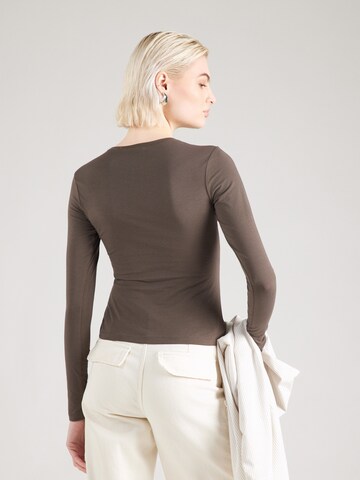 WEEKDAY Majica | rjava barva