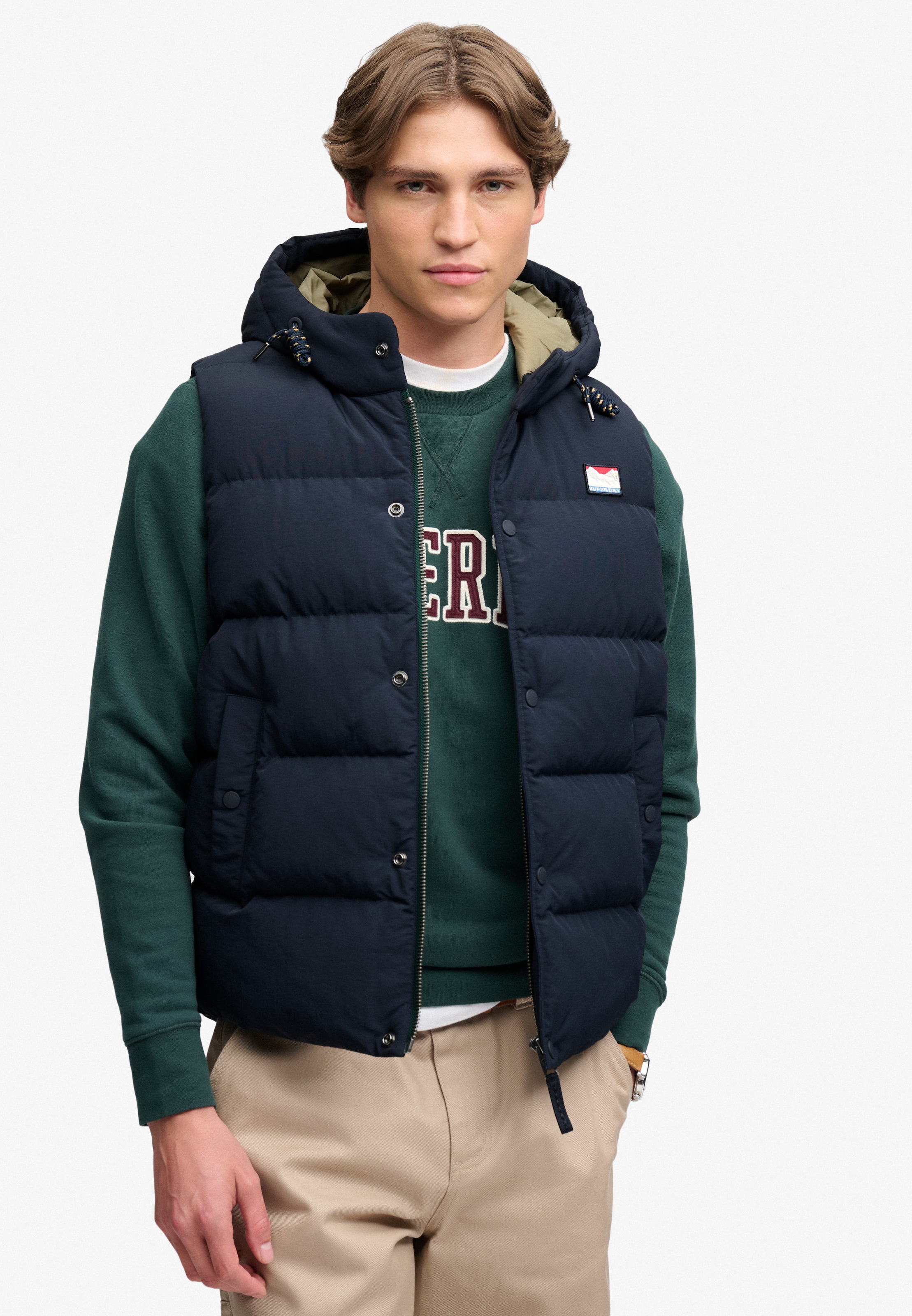 Superdry & Co Bodywarmer 'Everest' in Blauw: voorkant