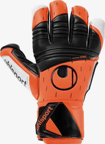 UHLSPORT Athletic Gloves in Orange: front