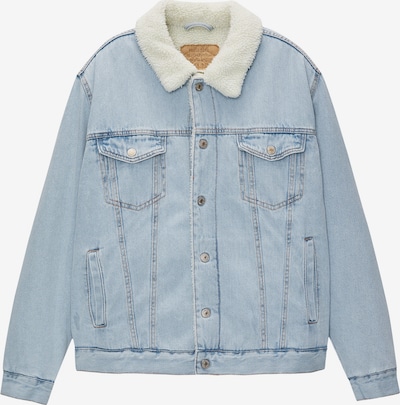 Pull&Bear Veste mi-saison en crème / bleu clair, Vue avec produit