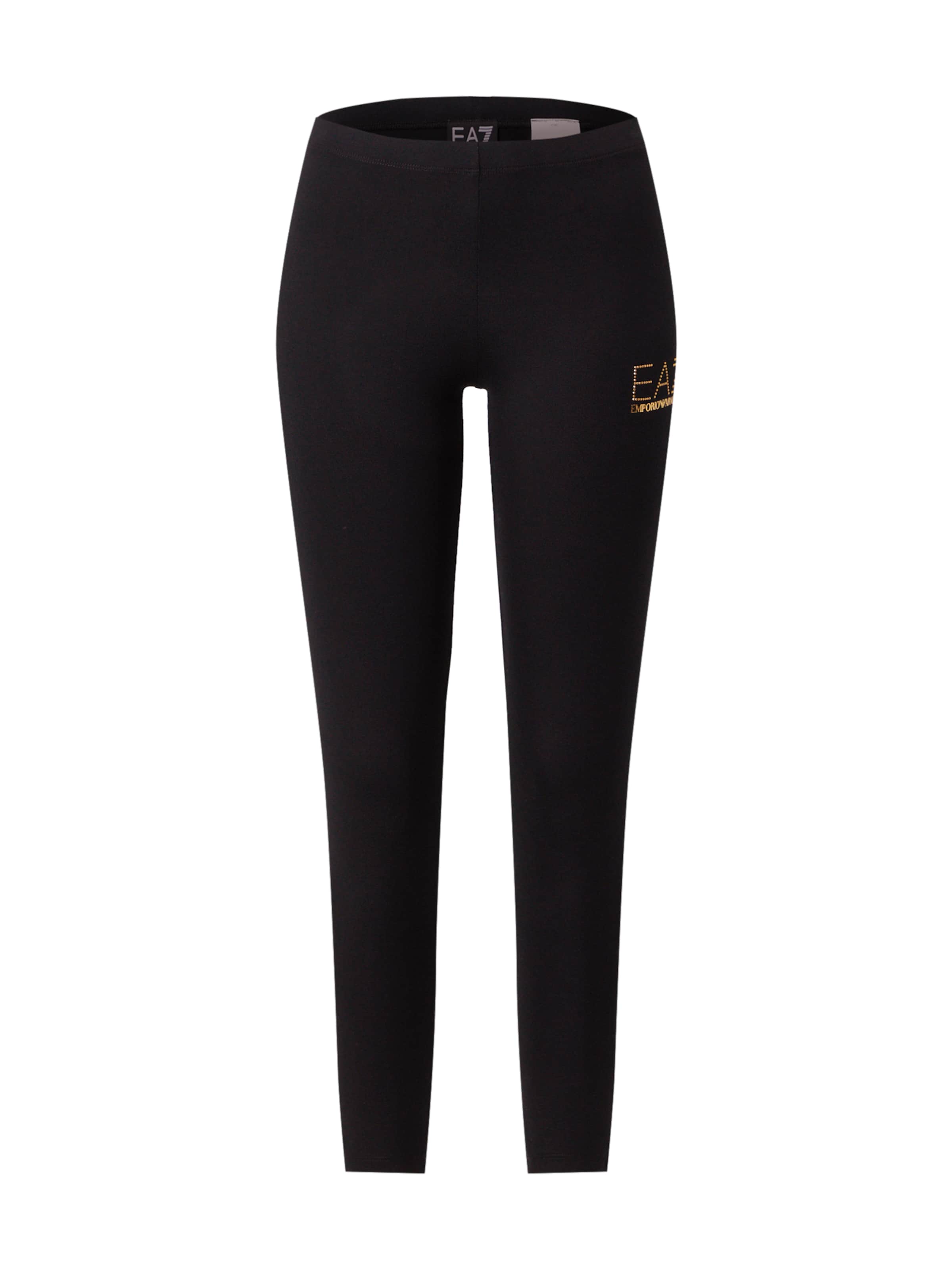 Skinny Leggings 'Evolution' de la EA7 Emporio Armani pe negru: față