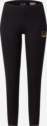 EA7 Emporio Armani Skinny Leggings in Schwarz: predná strana