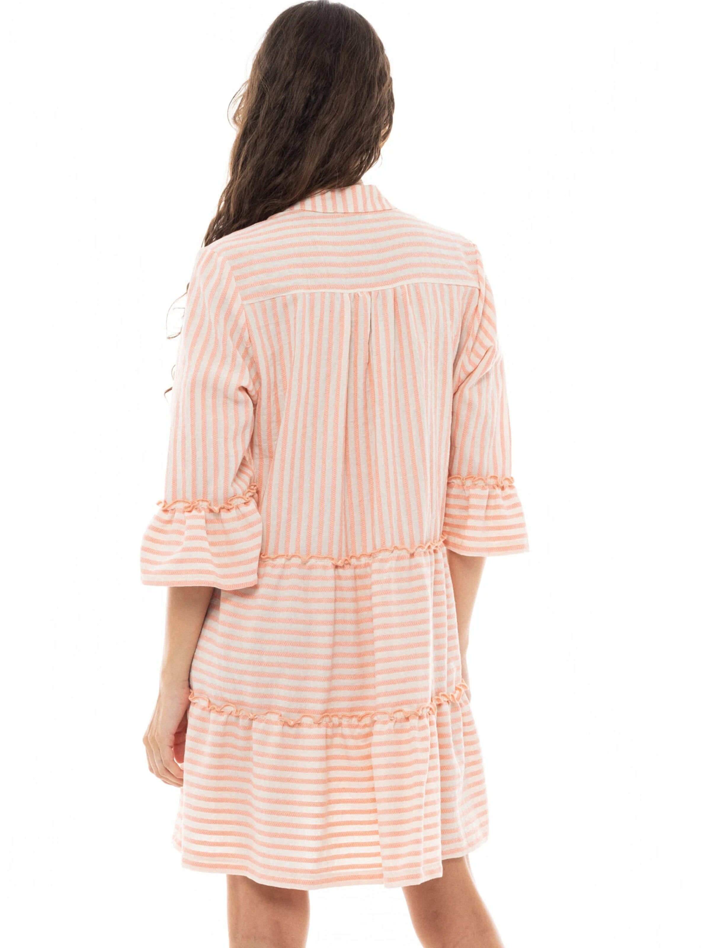 Pink Label Zomerjurk 'BEACHWEAR STRIPE PAL' in Oranje