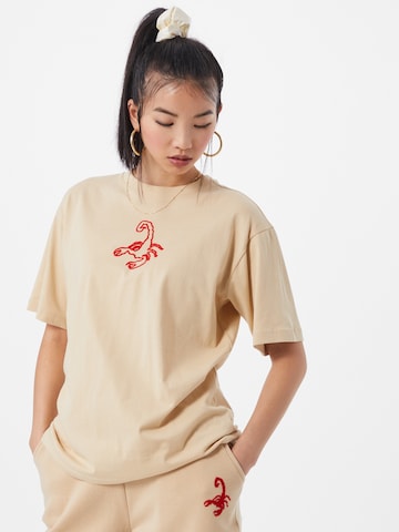 T-shirt 'Sila' VIERVIER en beige : devant