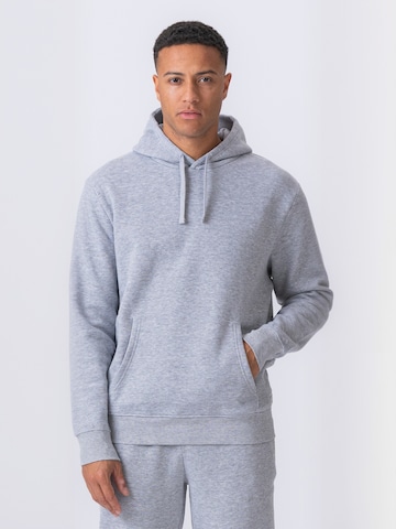 TEESHOPPEN Pulóver ' Essential Hoodie ' - szürke: elől