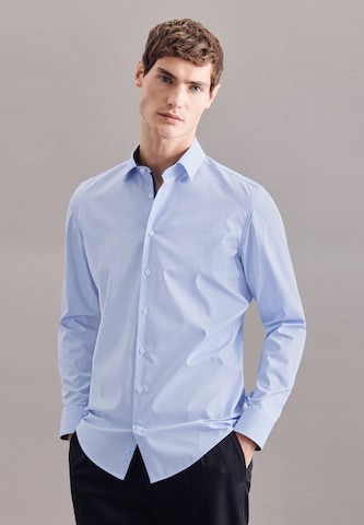 Coupe slim Chemise business SEIDENSTICKER en bleu : devant