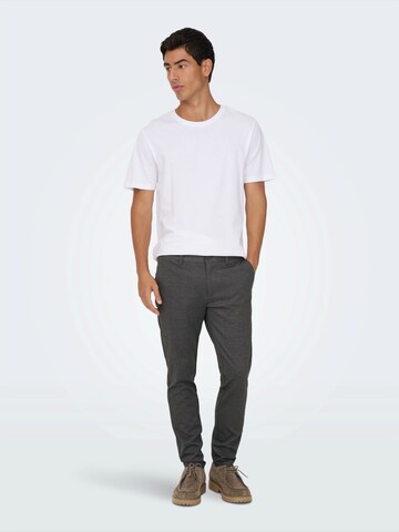 Only & SonsSlimfit Chino hlače 'ONSMark' - crna boja