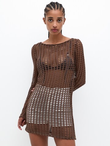 Abito in maglia di Pull&Bear in marrone: frontale