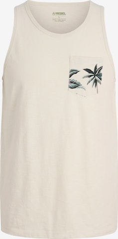 JJ Rebel Tričko 'JREBRUSSEL FLOWER' – béžová: přední strana