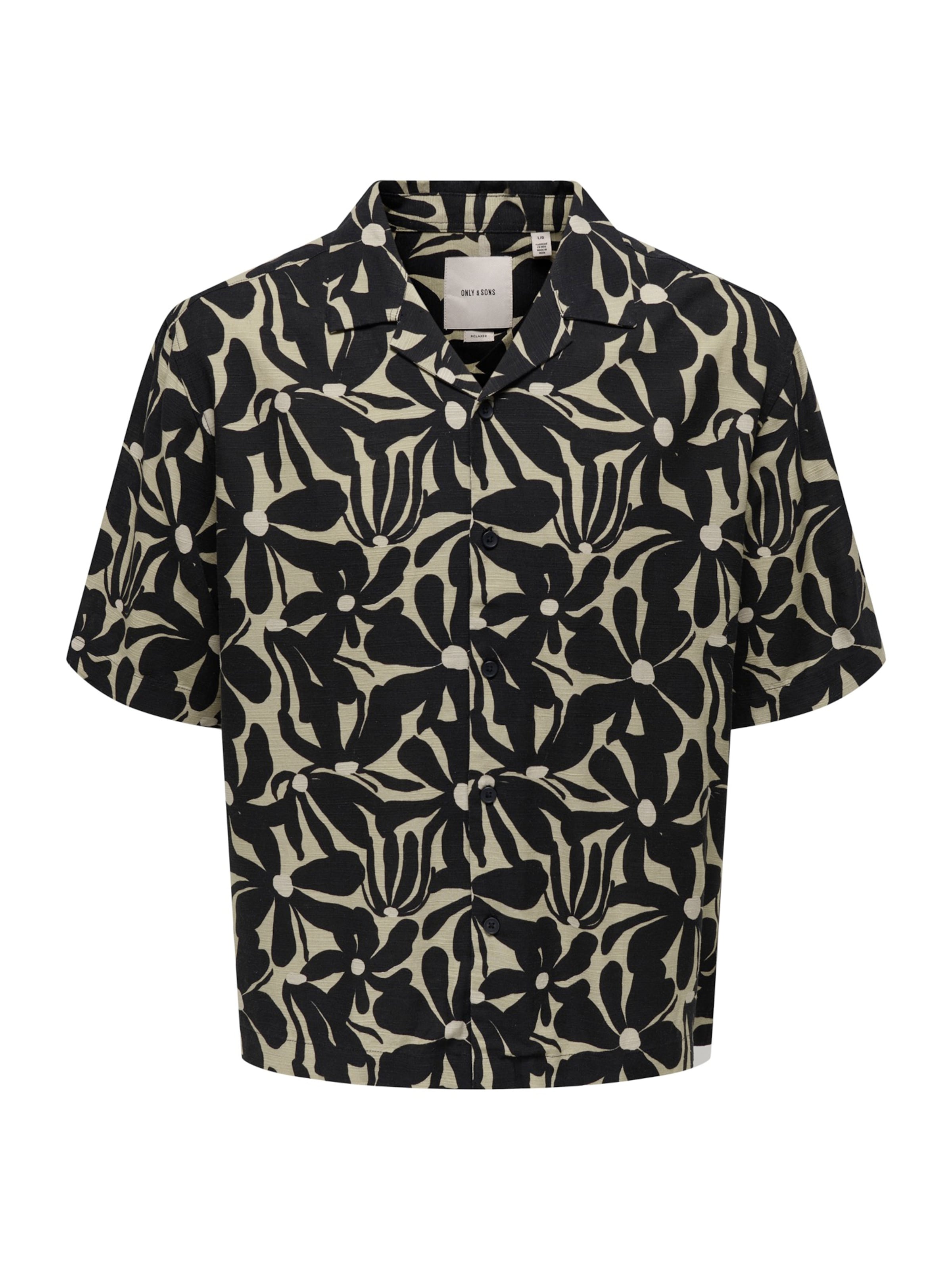 Only & Sons Comfort fit Overhemd 'ONSHARVI' in Zwart: voorkant