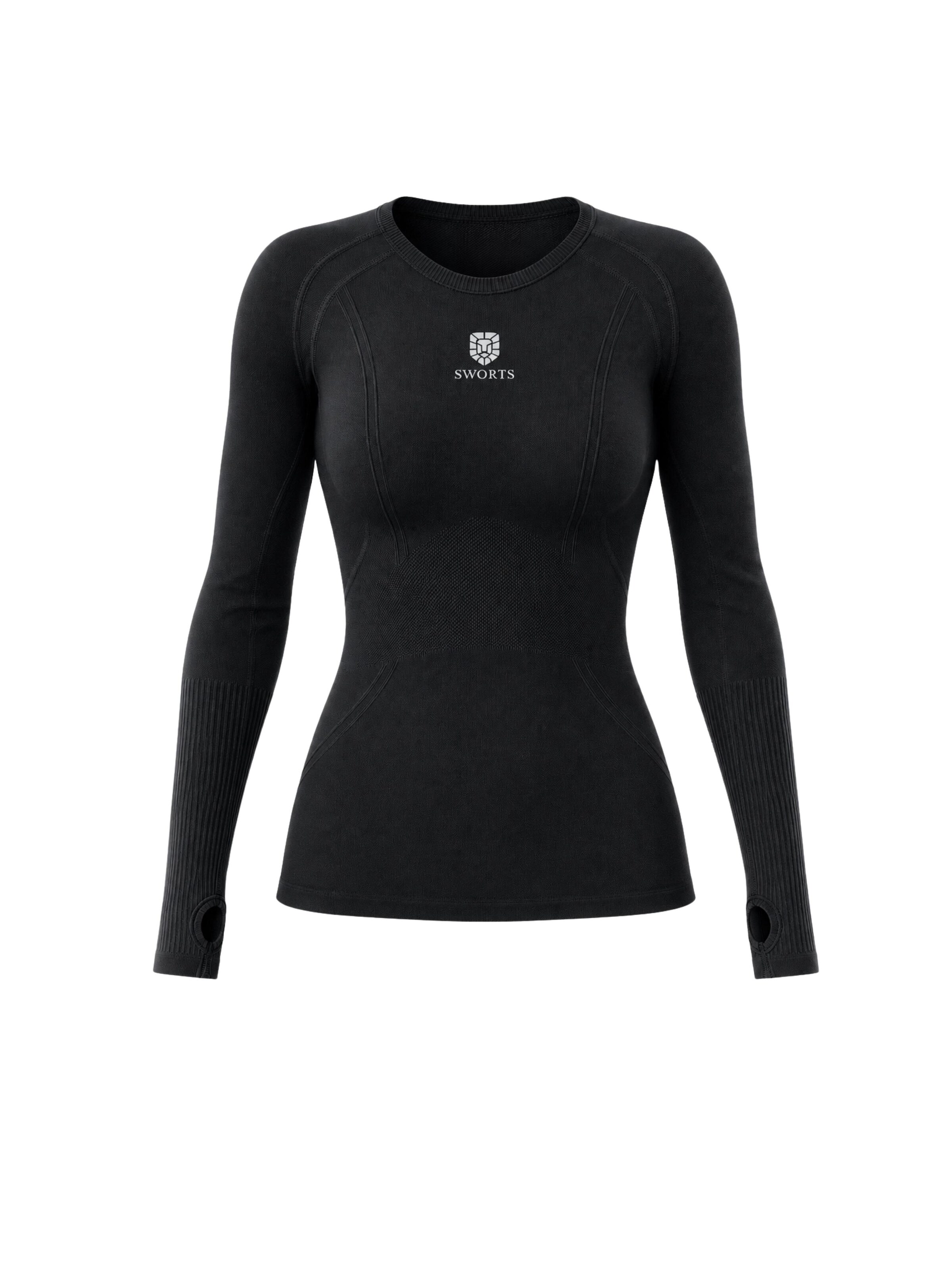 SWORTS Performance Shirt 'BASE' in Black: front
