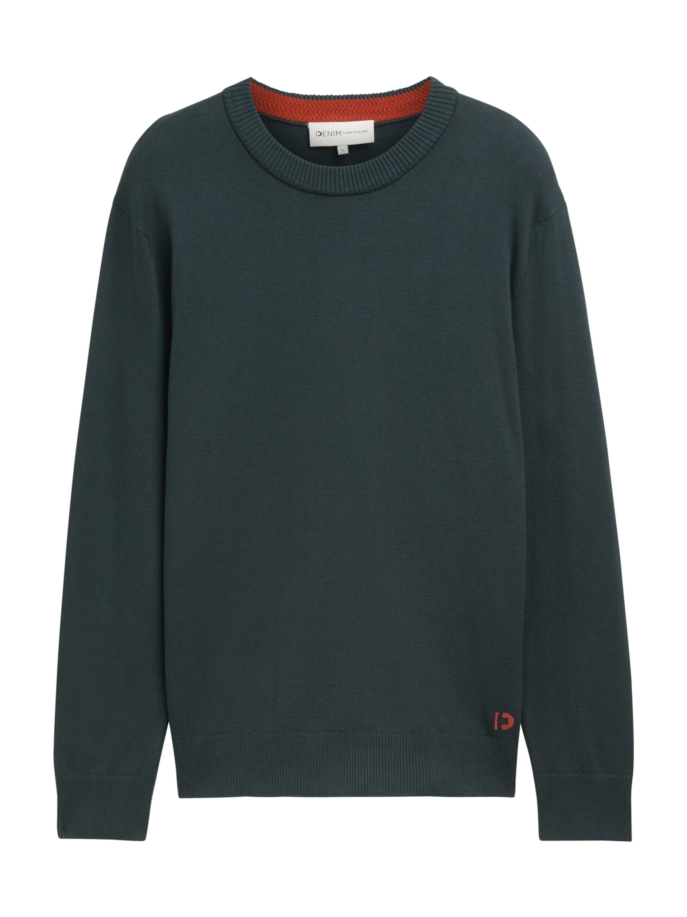 TOM TAILOR DENIM Sweater in Green: front