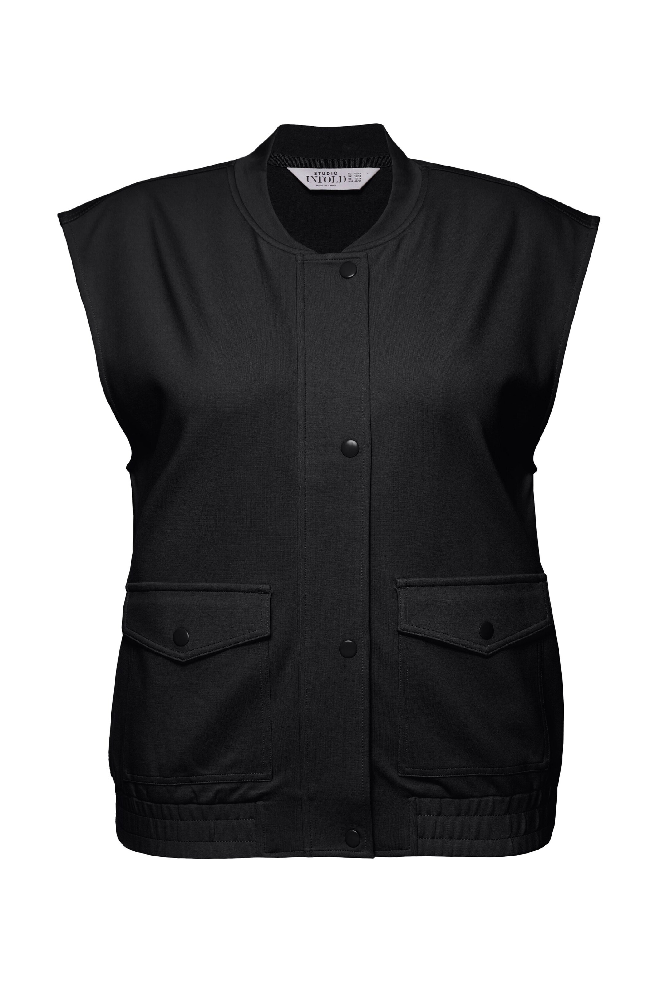 Studio Untold Weste in Schwarz: Vorderseite