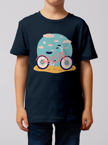 watabout.kids Shirt 'Fahrrad am Strand' in Blauw: voorkant