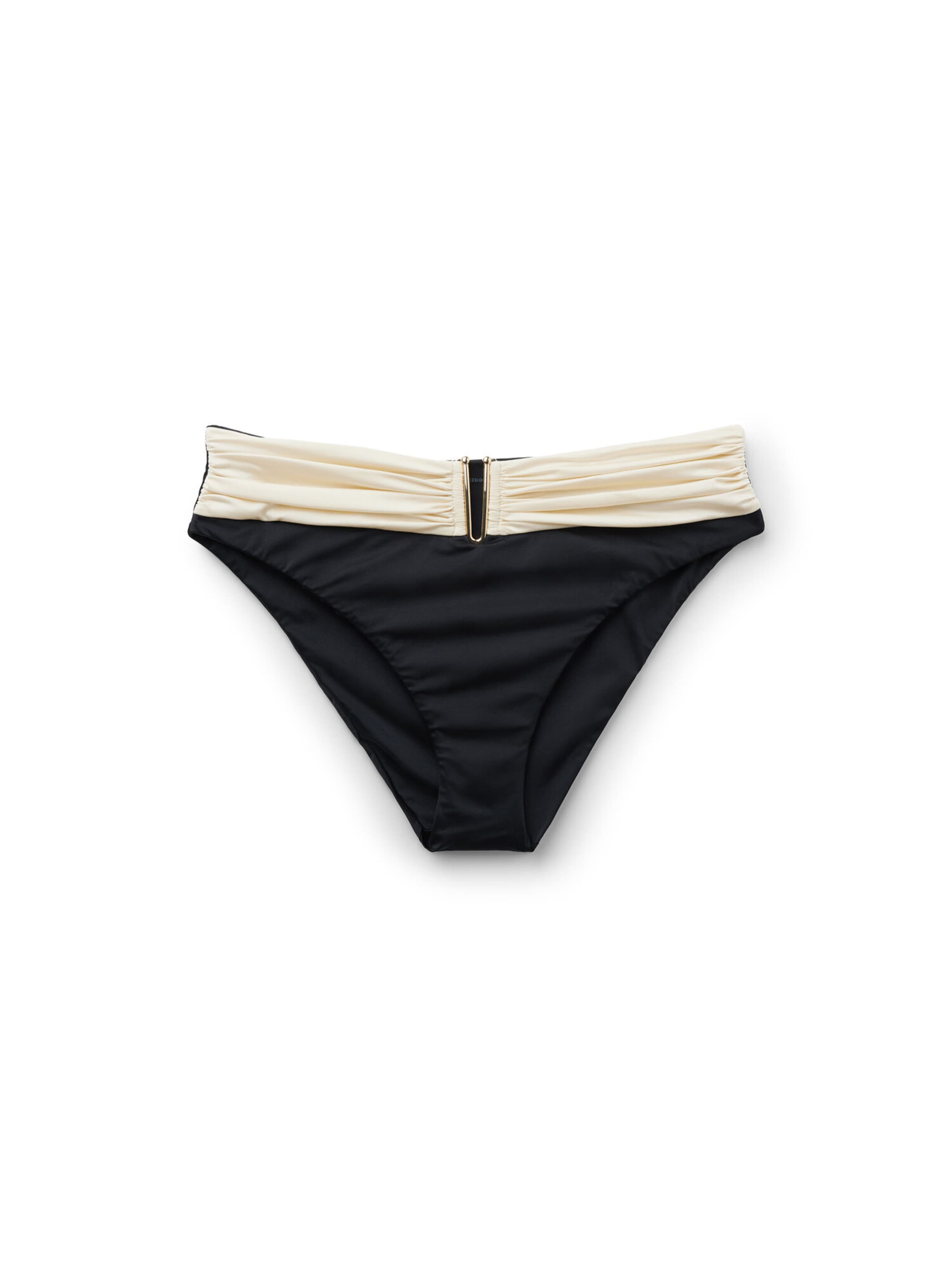 CALZEDONIA Bikinihose 'Elegant Bicolor' in Schwarz: Vorderseite