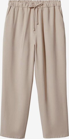 MANGO Loosefit Broek 'Fluido' in Beige: voorkant