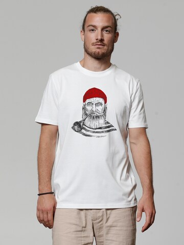 T-Shirt 'Seemann' Watapparel en blanc : devant