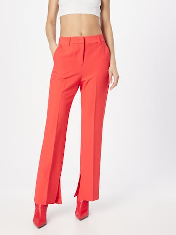 co'couture Slim fit Pleated Pants 'Vola' in Red: front