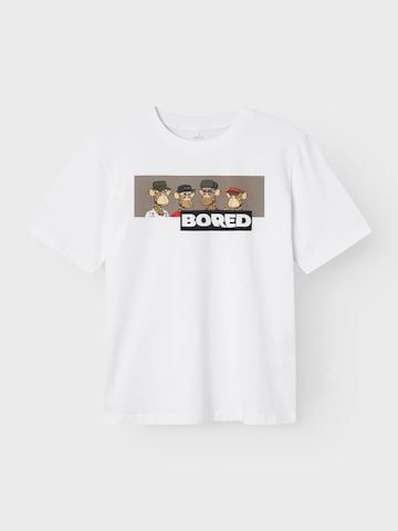 NAME IT Shirt 'Bored Ape' in Wit