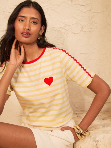 love & roses Shirt in Yellow