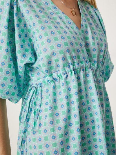Happiness İstanbul Zomerjurk in 36 in de kleur Blauw / Mintgroen / Sering, Productweergave