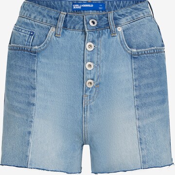 KARL LAGERFELD JEANS Regular Broek 'High-Rise' in Blauw: voorkant