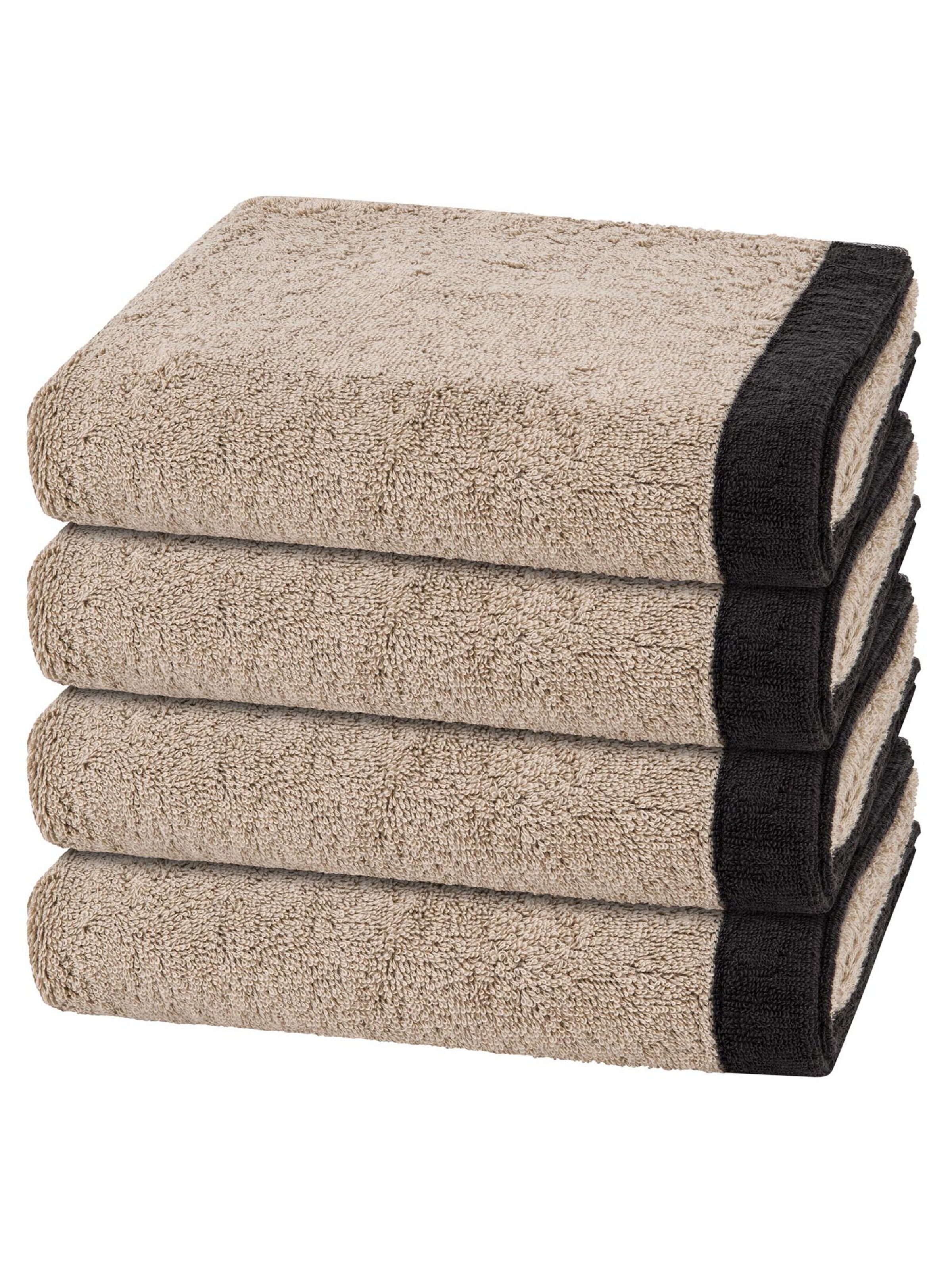 Cawö Towel 'Lifestyle Splash' in Beige: front