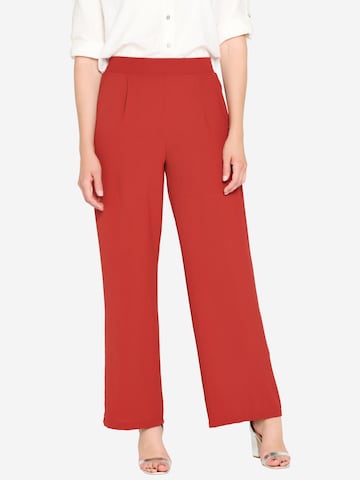 LolaLiza Zvonové kalhoty Kalhoty se sklady v pase 'Wide' – červená