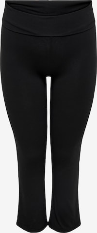 Only Play Curvy Flared Workout Pants in Black: front