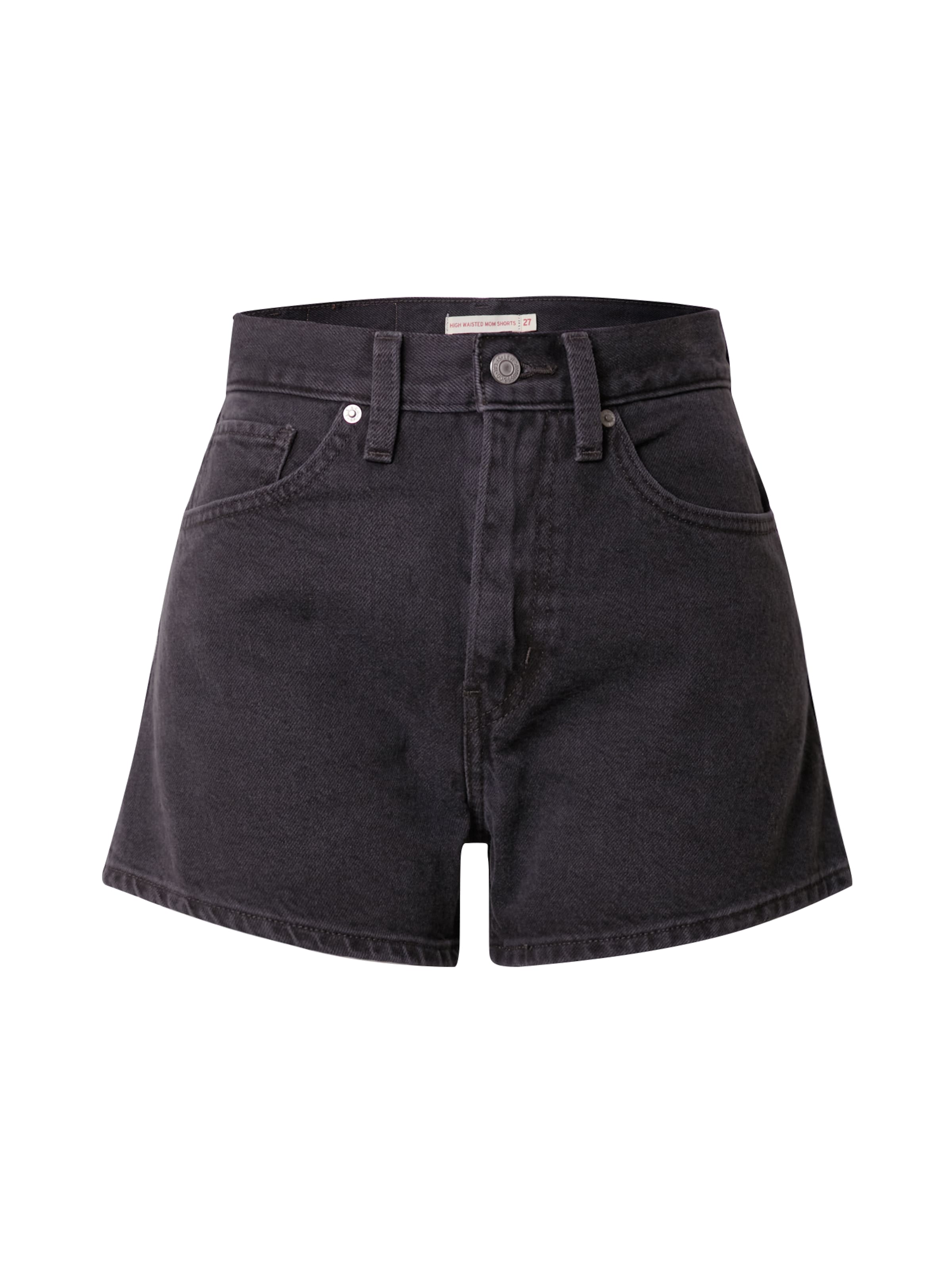 Regular Jeans 'High Waisted Mom Short' de la LEVI'S ® pe negru: față