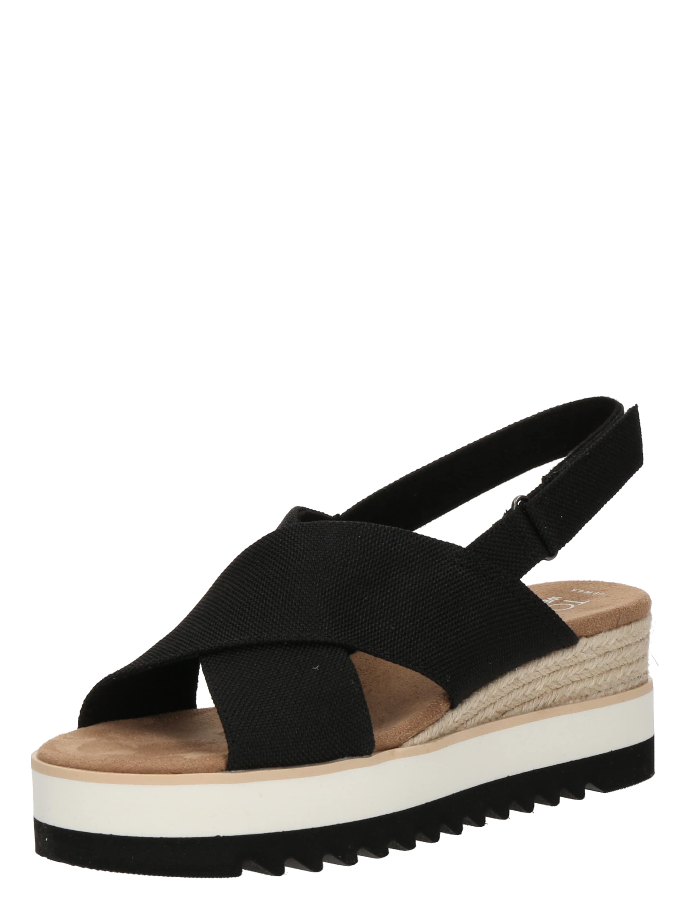 TOMS Sandaal 'DIANA', värv must: eest vaates