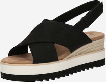 melns TOMS Sandales 'DIANA': no priekšpuses