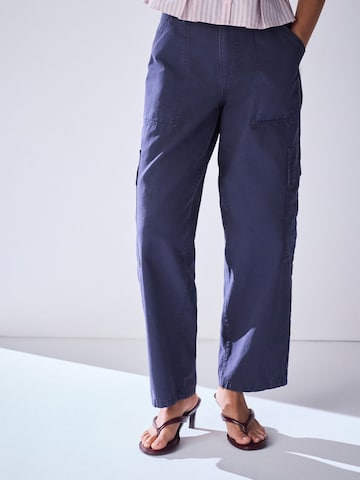 Wide Leg Jeans cargo Next en bleu : devant