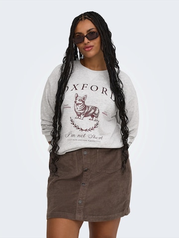 ONLY Carmakoma - Sudadera 'CARAMELIA' en gris: frente