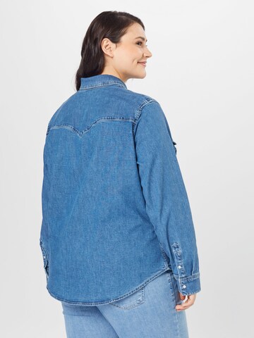 Levi's® Plus Bluse 'Essential Western Shirt' in Blau