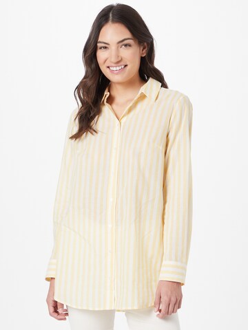 SCHIESSER Pajama Shirt in Yellow: front