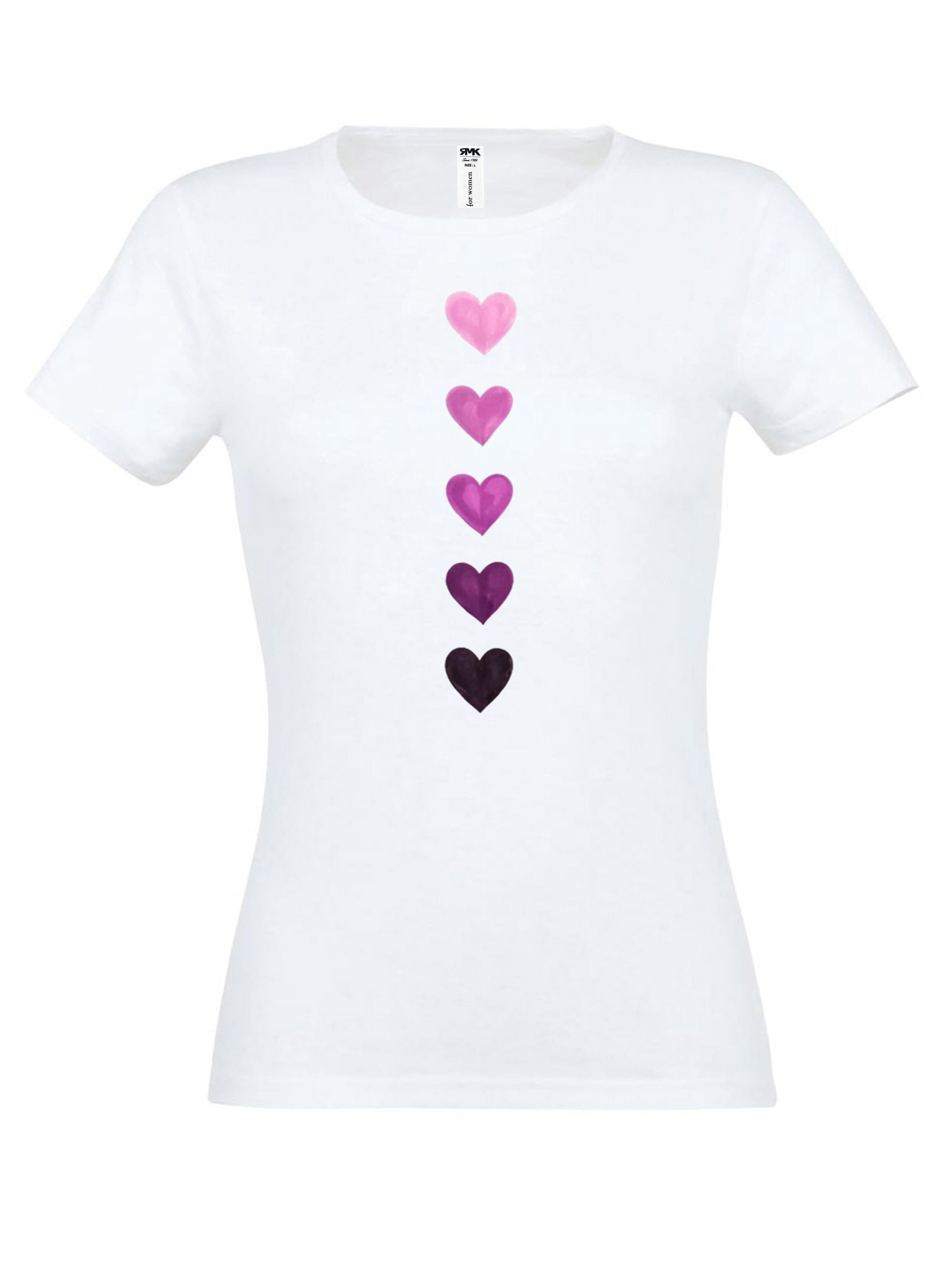 RMK Shirt 'Herz' in White: front