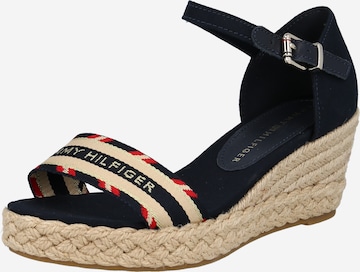 Sandales à lanières TOMMY HILFIGER en bleu : devant