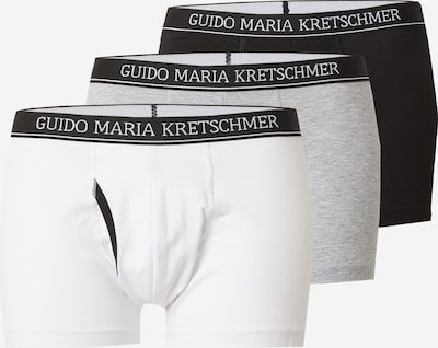 Guido Maria Kretschmer Men Boxer shorts 'Can' in mottled grey / Black / White, Item view