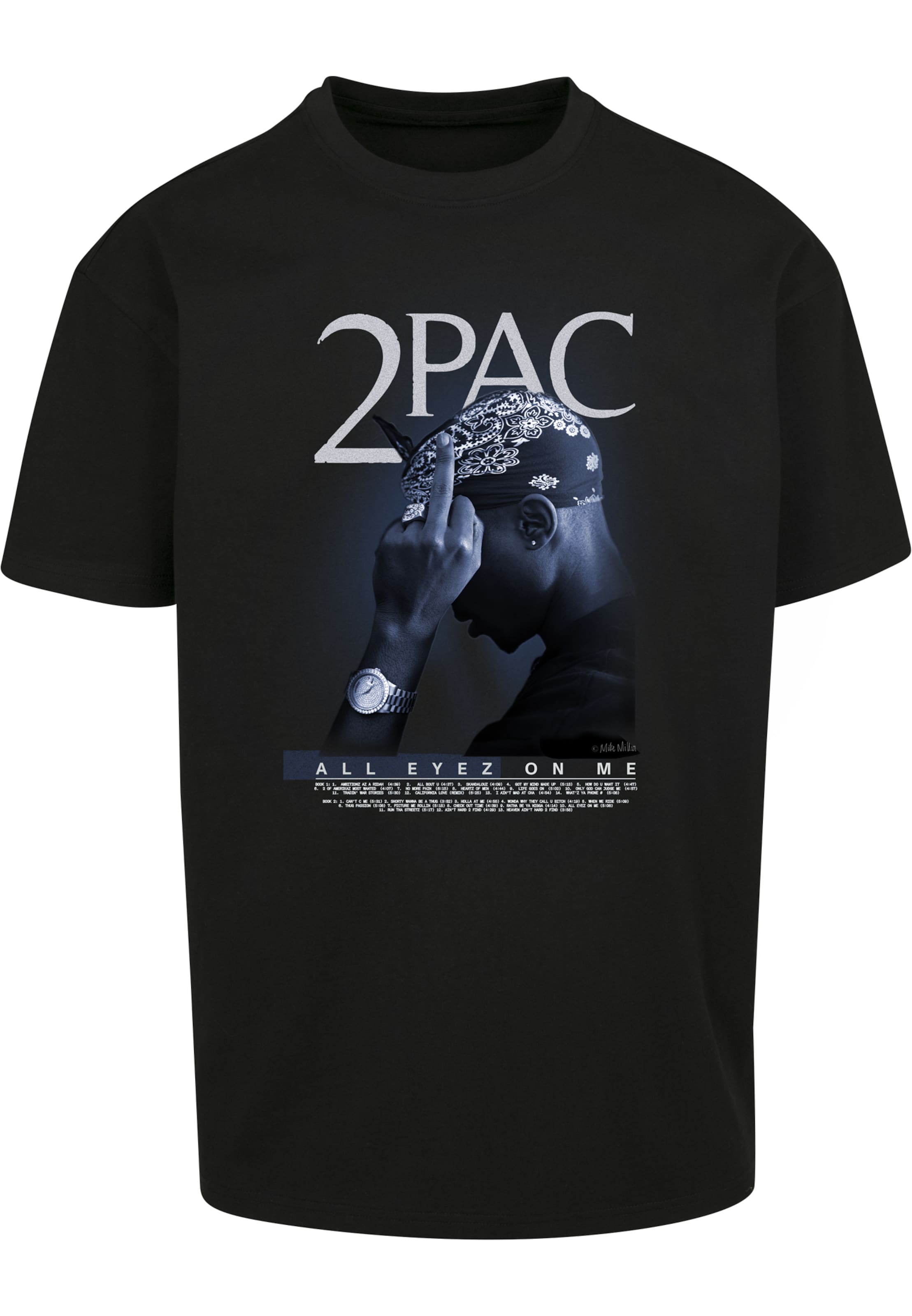 Männer Shirts Mister Tee T-Shirt 'Tupac' in Schwarz - ED73990 Männer Shirts Mister Tee T-Shirt 'Tupac' in Schwarz - ED73990