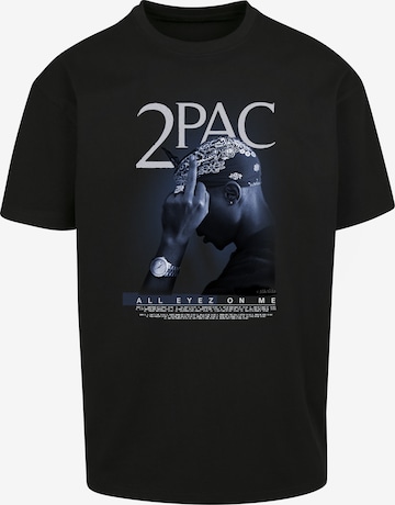 Maglietta 'Tupac All F*ck the World' di Mister Tee in nero: frontale