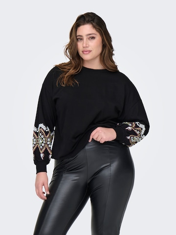 ONLY Carmakoma - Sweatshirt 'CARBrooke' em preto: frente